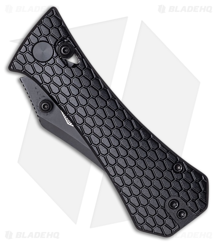 Auxiliary Manufacturing Pocket Bowie Crossbar Lock Knife Black Al (3" Black)