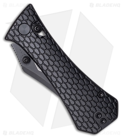 Auxiliary Manufacturing Pocket Bowie Crossbar Lock Knife Black Al (3" Black)