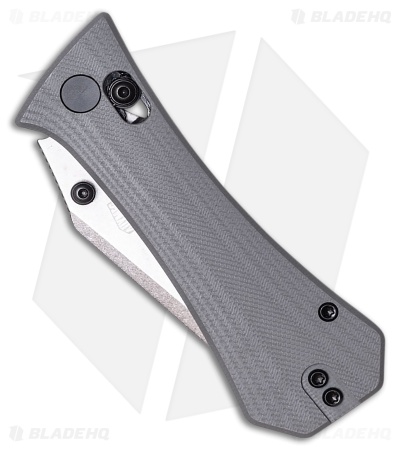 Auxiliary Manufacturing  Coffin Tanto Crossbar Lock Knife Gray G-10 (3" SW)