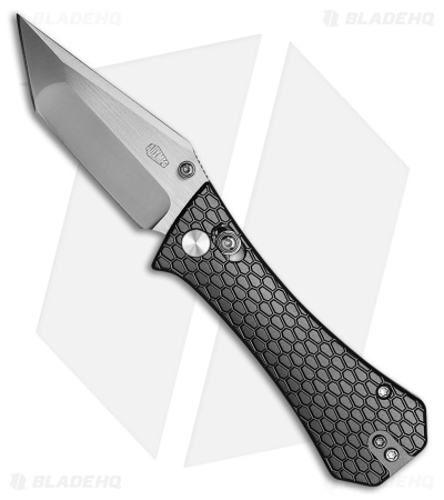 Auxiliary Manufacturing Coffin Tanto Crossbar Lock Knife Gray Al (2.75" SW)
