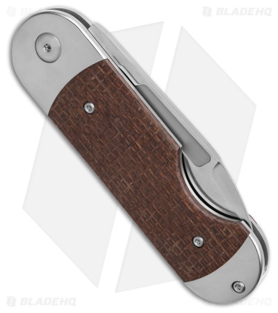 Advanced Knife Bro Stump Fish Slip Joint Knife Gunny Sack Micarta (3" Satin)