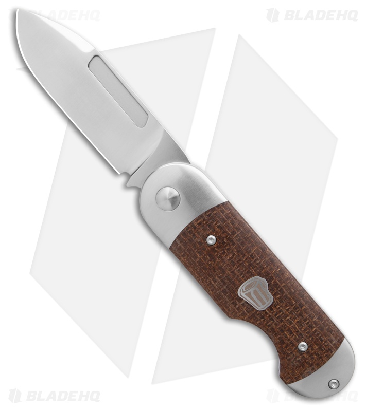 Advanced Knife Bro Stump Fish Slip Joint Knife Gunny Sack Micarta (3" Satin)