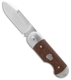 Advanced Knife Bro Stump Fish Slip Joint Knife Gunny Sack Micarta (3" Satin)