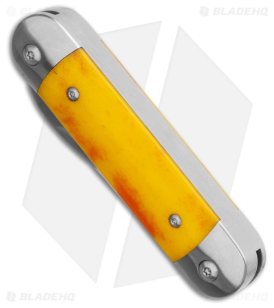 Advanced Knife Bro Stump Lifter Slip Joint Knife 3.6" Yellow Bone
