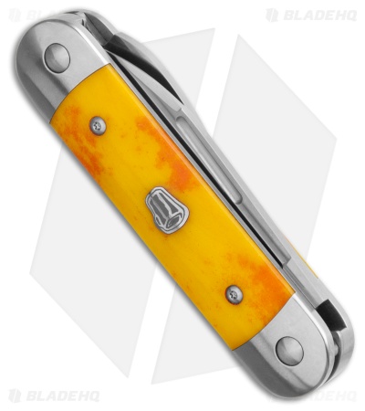 Advanced Knife Bro Stump Lifter Slip Joint Knife 3.6" Yellow Bone