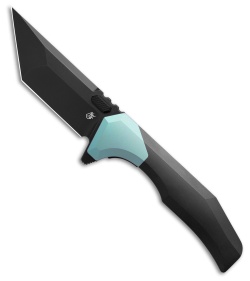 Arcane Design Necronaut V3 Liner Lock Knife Blue/Black Ti (3.5" Black)