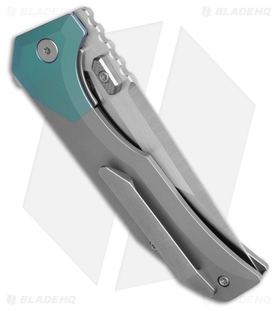 Arcane Design Necronaut V3 Liner Lock Knife Blue/Gray Ti (3.5" Satin)