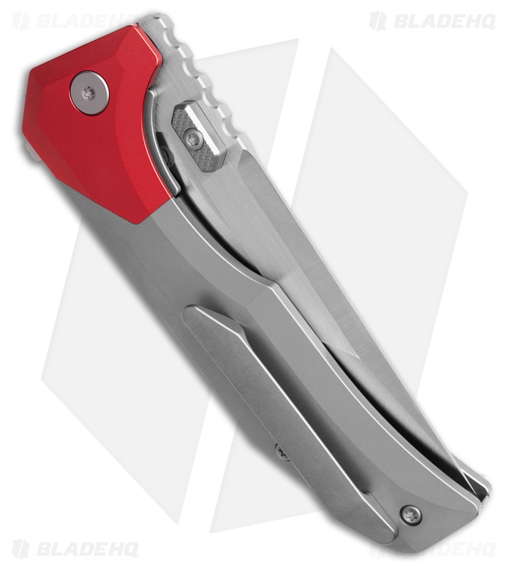 Arcane Design Necronaut V3 Liner Lock Knife Red Al/Gray Ti (3.5" Satin)