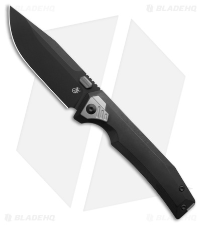 Arcane Design The Automaton Liner Lock Knife Silver/Black Ti  (3.5" Black)