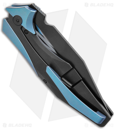 Arcane Design x Isham Bladeworks PLEXUS Knife Black/Blue Ti (3.5" Black M390)