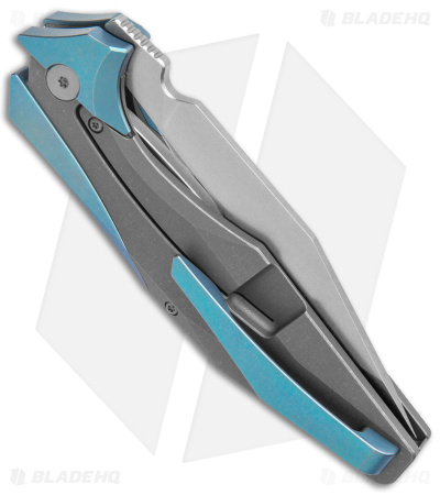 Arcane Design x Isham Bladeworks PLEXUS Knife SW Blue/Gray Ti (3.5" SW M390)