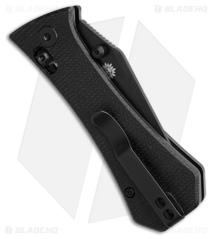 Auxiliary Manufacturing Coffin Tanto Crossbar Lock Knife Black (2.8" Black)