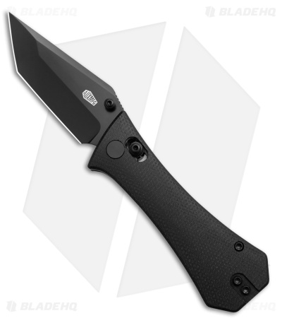 Auxiliary Manufacturing Coffin Tanto Crossbar Lock Knife Black (2.8" Black)