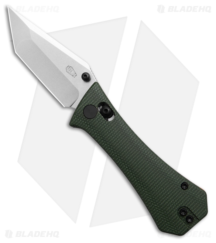 Auxiliary Manufacturing Coffin Tanto Crossbar |Green Micarta