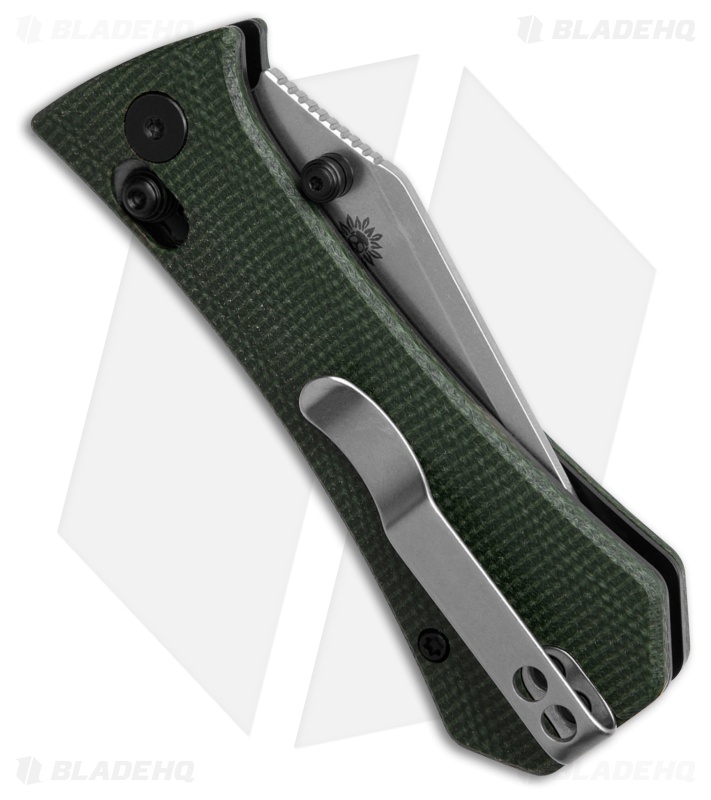 Auxiliary Manufacturing Coffin Tanto Crossbar Lock Knife Green Micarta (2.8" SW)