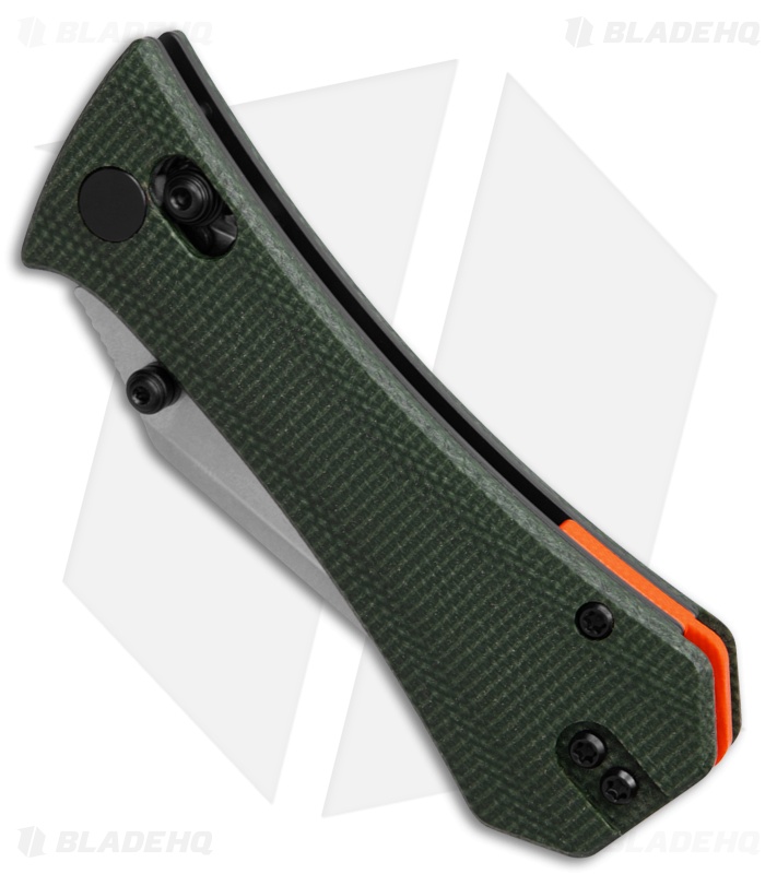 Auxiliary Manufacturing Coffin Tanto Crossbar Lock Knife Green Micarta (2.8" SW)