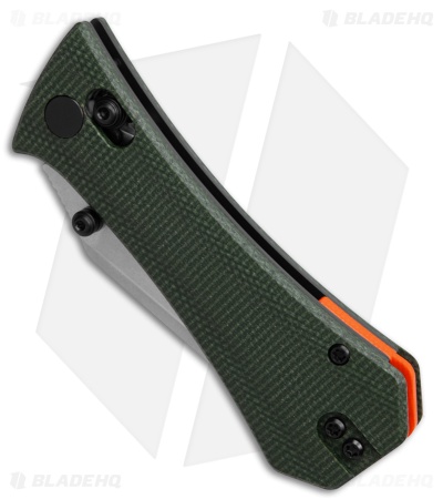 Auxiliary Manufacturing Coffin Tanto Crossbar Lock Knife Green Micarta (2.8" SW)