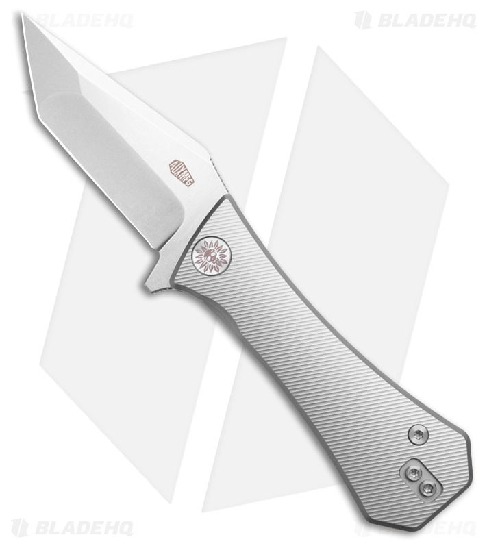 Auxiliary Manufacturing Coffin Tanto Frame Lock Knife Milled Titanium (3" Satin)