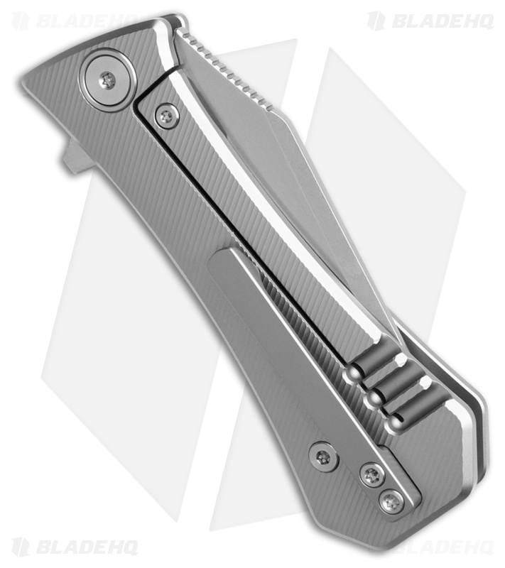 Auxiliary Manufacturing Coffin Tanto Frame Lock Knife Milled Titanium (3" Satin)