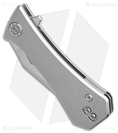Auxiliary Manufacturing Coffin Tanto Frame Lock Knife Milled Titanium (3" Satin)