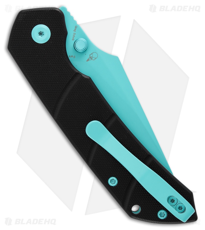 Tenable Fenrir Top Liner Lock Knife Black G-10 (3.4" Blue) B1034H18