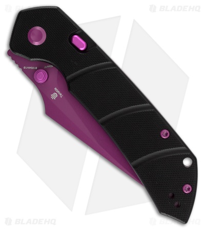 Tenable Fenrir Top Liner Lock Knife Black G-10 (3.4" Purple) B1034H19