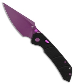 Tenable Fenrir Top Liner Lock Knife Black G-10 (3.4" Purple) B1034H19