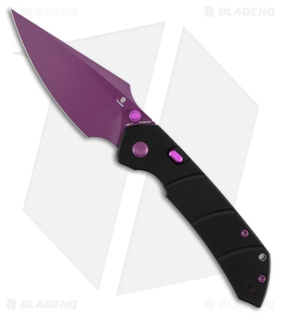 Tenable Fenrir Top Liner Lock Knife Black G-10 (3.4" Purple) B1034H19