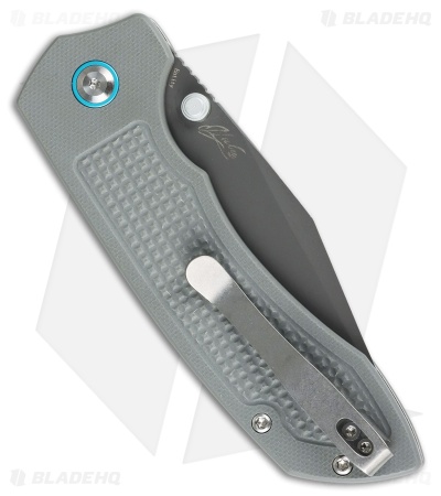 Tenable Knives Entity Button Lock Knife Gray G-10 (3.52" Gray TiCN)