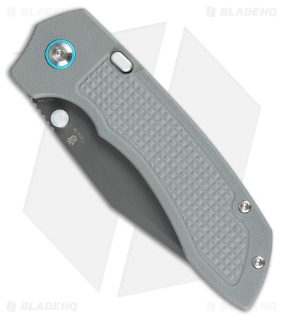 Tenable Knives Entity Button Lock Knife Gray G-10 (3.52" Gray TiCN)