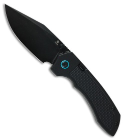 Tenable Knives Entity Button Lock Knife Black G-10 (3.52" Black SW)