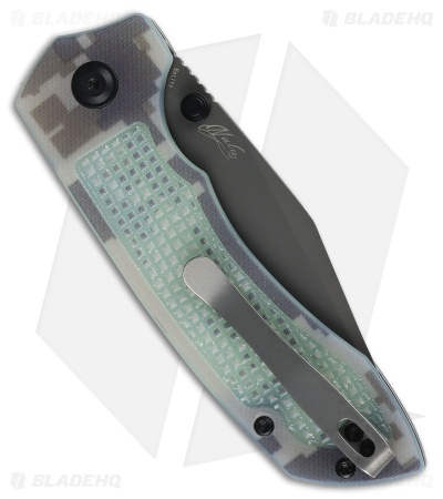 Tenable Knives Entity Button Lock Knife Camouflage G-10 (3.52" Gray TiCN)
