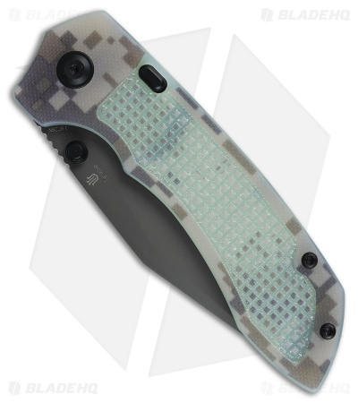 Tenable Knives Entity Button Lock Knife Camouflage G-10 (3.52" Gray TiCN)