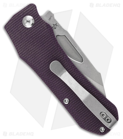 Tenable Knives Loki Liner Lock knife Purple Micarta (3" Stonewash)