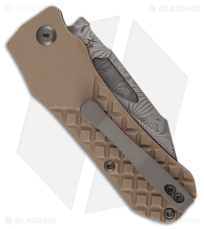 Tenable Loki Brown G-10 Liner Lock Knife (2.99" Damascus)