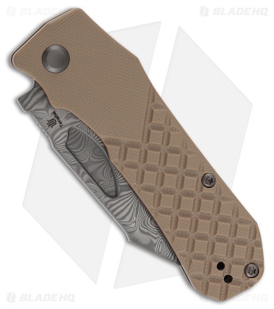 Tenable Loki Brown G-10 Liner Lock Knife (2.99" Damascus)