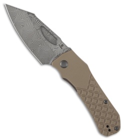 Tenable Loki Brown G-10 Liner Lock Knife (2.99" Damascus)