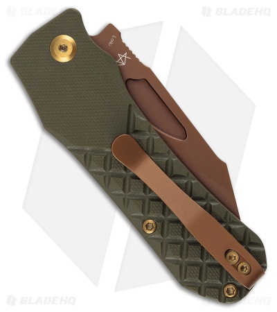 Tenable Loki Liner Lock Knife Olive Green G-10 (3" Rose Gold)