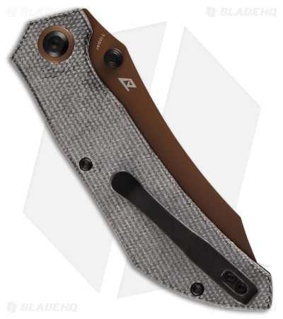 Tenable Knives Tipper Liner Lock Knife Black Micarta (3.4" Rose Gold)