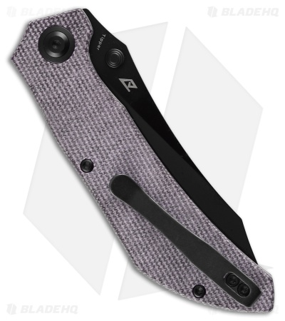Tenable Knives Tipper Liner Lock Knife Purple Micarta (3.4" Black SW)