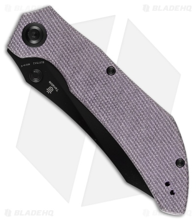 Tenable Knives Tipper Liner Lock Knife Purple Micarta (3.4" Black SW)