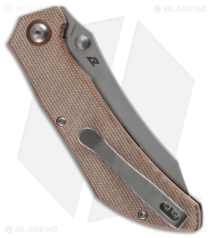 Tenable Knives Tipper Liner Lock Knife Brown Micarta (3.4" SW)