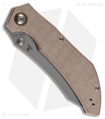 Tenable Knives Tipper Liner Lock Knife Brown Micarta (3.4" SW)