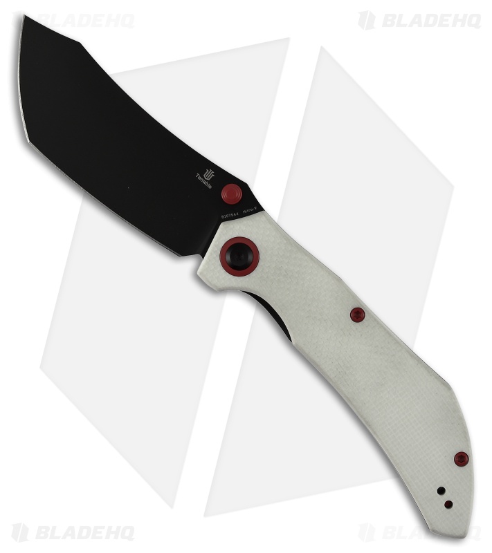 Tenable Knives Tipper Liner Lock Knife White G-10 (3.4" Black SW)