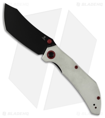 Tenable Knives Tipper Liner Lock Knife White G-10 (3.4" Black SW)