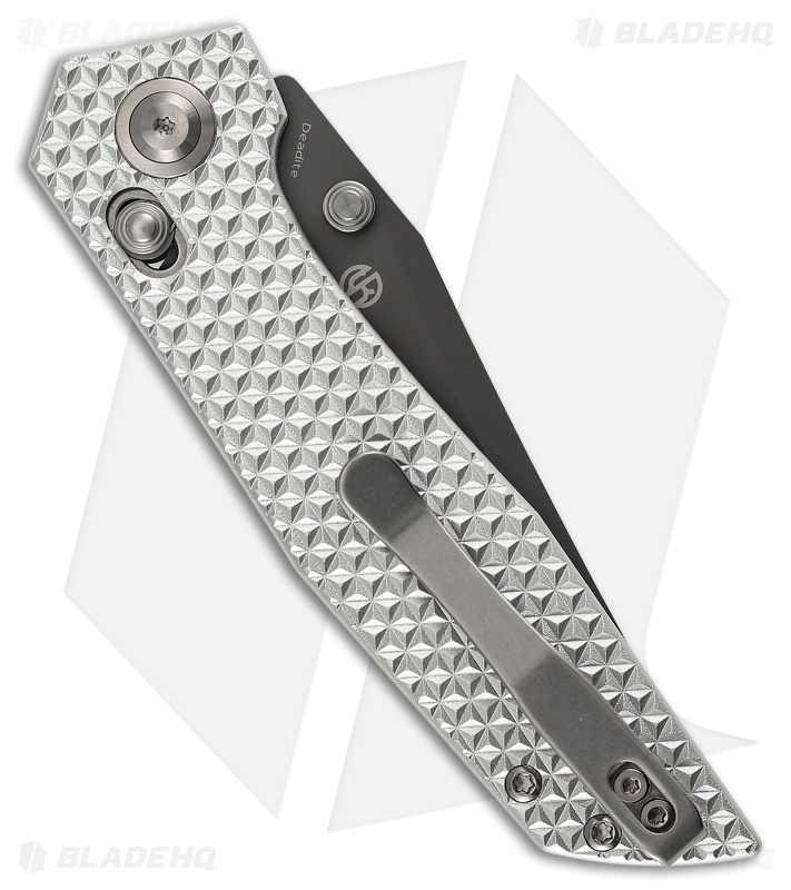 Tenable Deadite Crossbar Lock Knife Silver Aluminum (3.5" Gray TiCN)