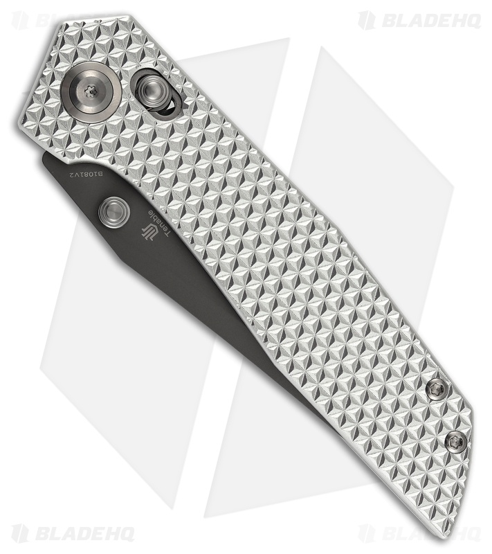 Tenable Deadite Crossbar Lock Knife Silver Aluminum (3.5" Gray TiCN)