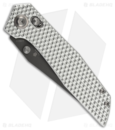 Tenable Deadite Crossbar Lock Knife Silver Aluminum (3.5" Gray TiCN)
