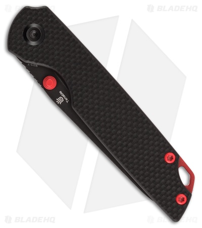 Tenable Knives Mini Warrior Liner Lock Knife Black G-10 (2.9" Black SW)