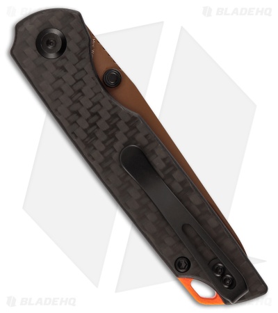 Tenable Knives Mini Warrior Liner Lock Knife Twill CF/G-10 (2.9" Rose Gold)